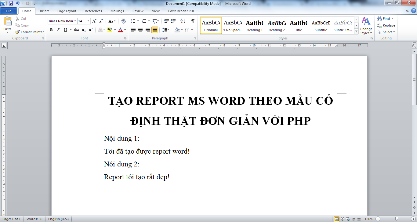 ket qua report word